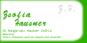 zsofia hausner business card